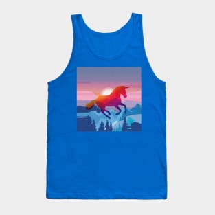 Unicorn in riding into the sunset Tank Top